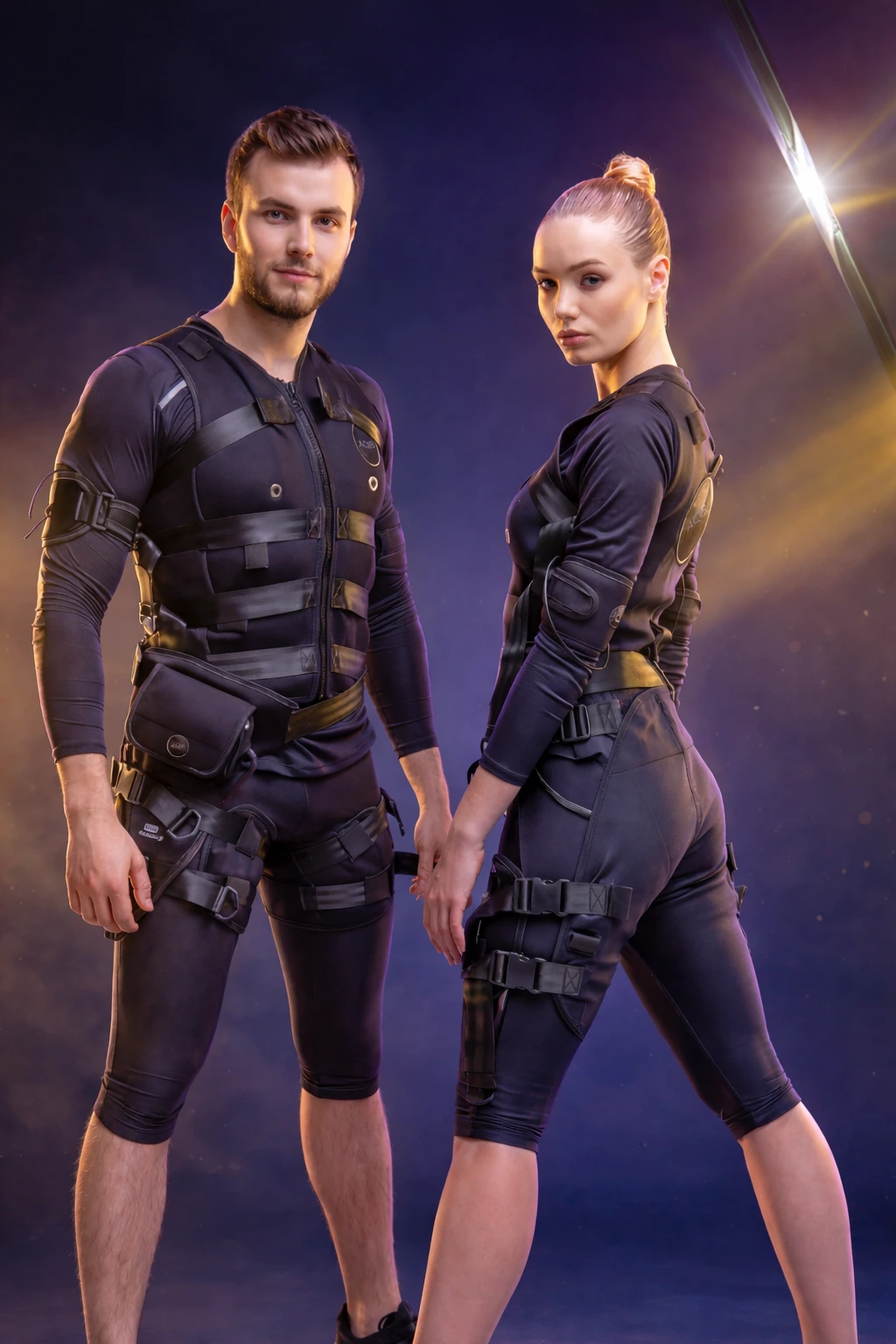 Un groupe d'athlètes utilisant l'uniforme AQ8.